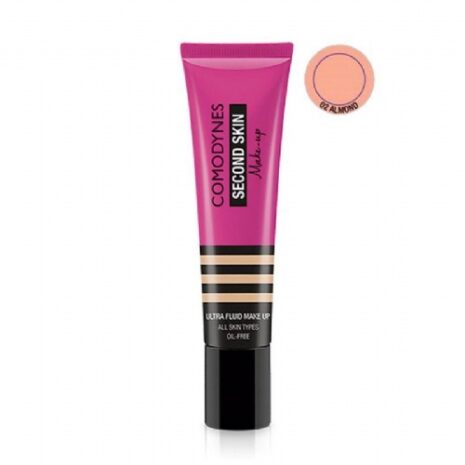 Comodynes-Second-Skin-Maquillaje-Fluido-02-Almond-30-Ml-Parafarmacia-Online-Farmacia-Collado-Oviedo-Asturias
